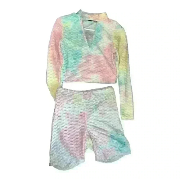 Jolie & Joy Yoga Workout Crop Top & Shorts - Picture 1 of 1
